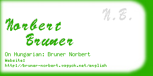 norbert bruner business card